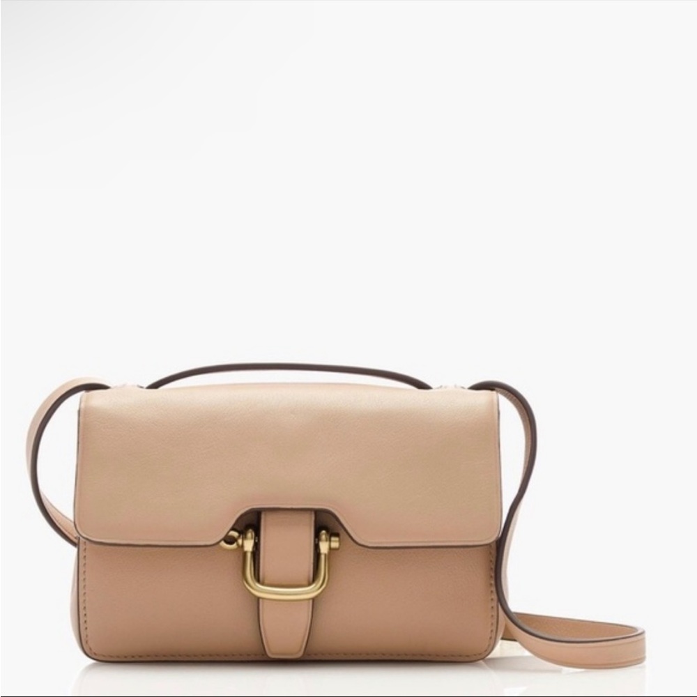 J.Crew Edit Crossbody Leather Bag In Pale Stone